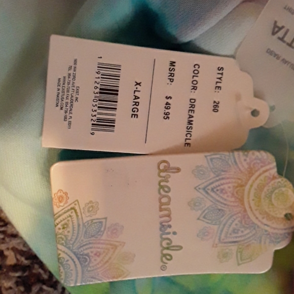 NWT Dreamsicle tye dye XL unisex hooded ss - Picture 3 of 4